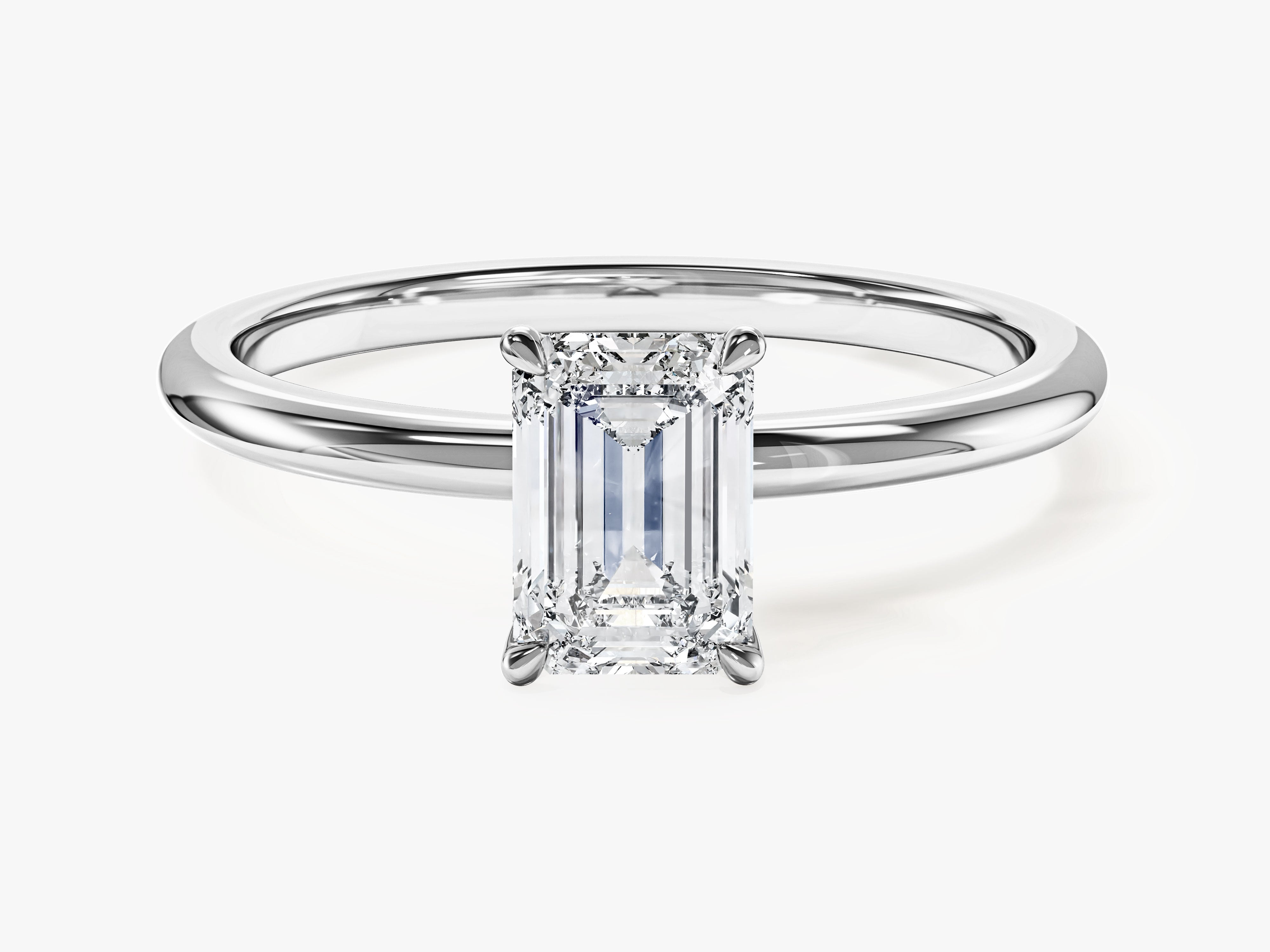 Emerald Cut Solitaire Lab Grown Diamond Engagement Ring (1.00 CT)