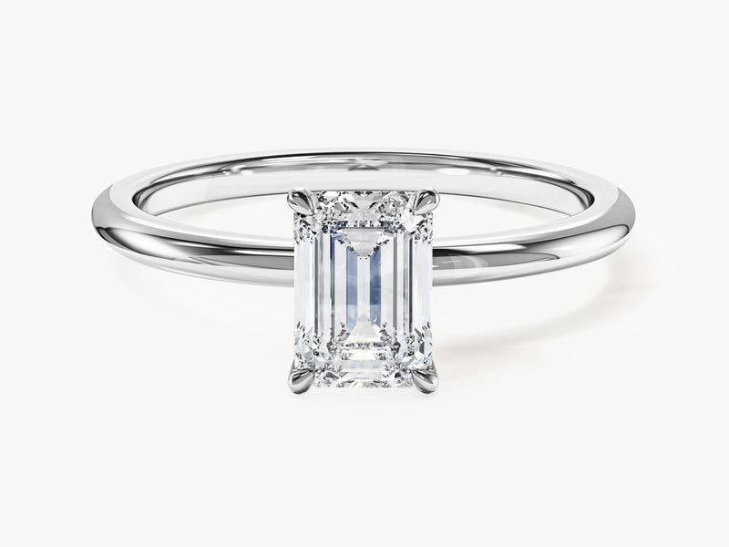 Emerald Cut Solitaire Moissanite Engagement Ring (1.00 CT)