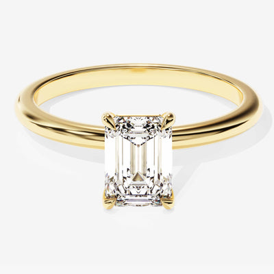 Emerald Cut Solitaire Moissanite Engagement Ring (1.00 CT)