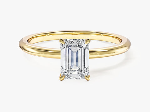 Emerald Cut Solitaire Moissanite Engagement Ring (1.00 CT)