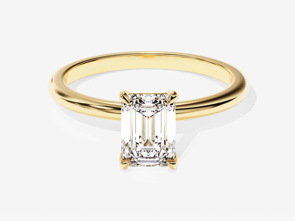 Emerald Cut Solitaire Moissanite Engagement Ring 1.00 CT