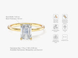 Emerald Cut Solitaire Moissanite Engagement Ring (1.50 CT)