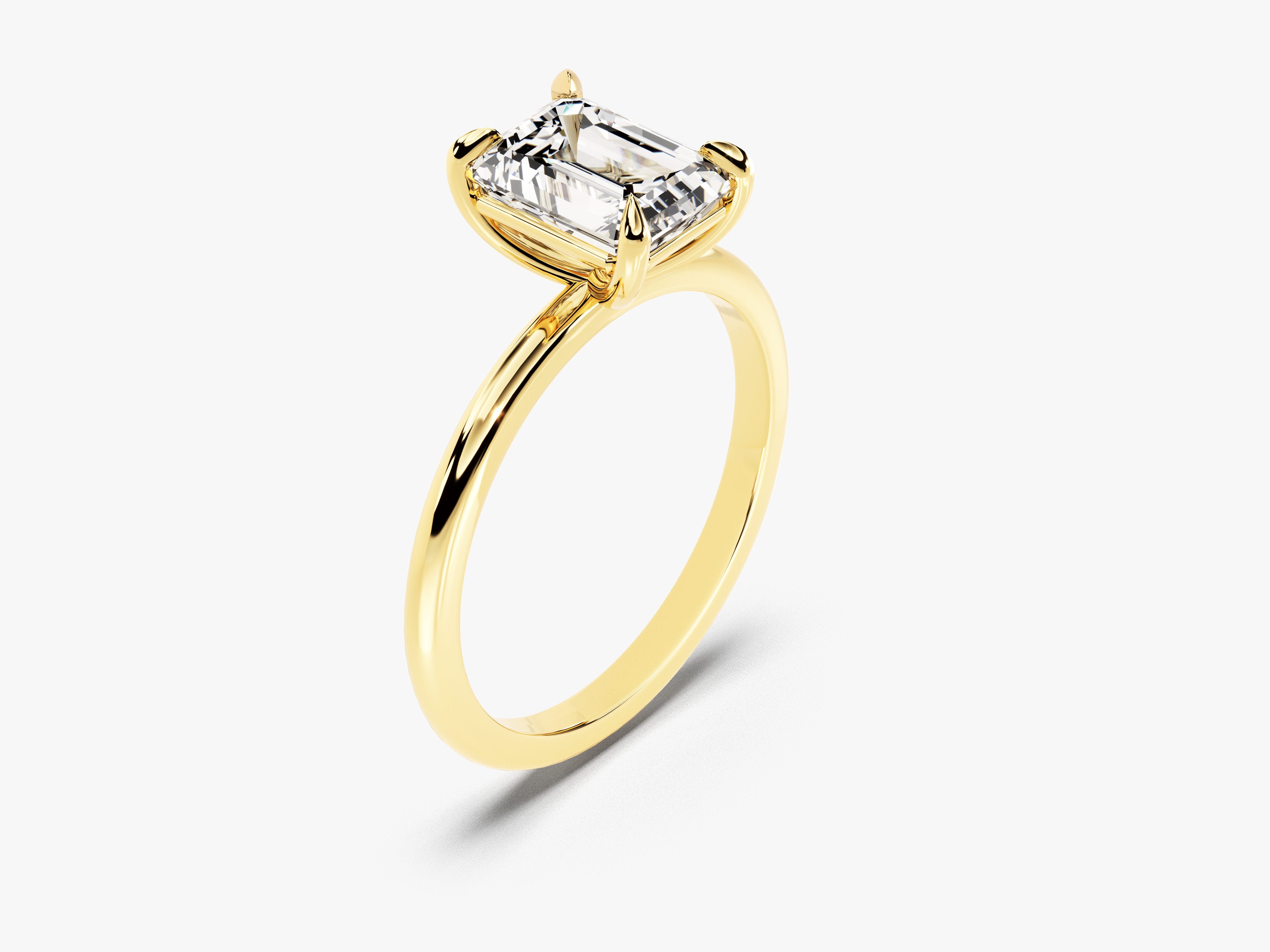 Emerald Cut Solitaire Lab Grown Diamond Engagement Ring (1.50 CT)