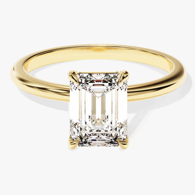 Emerald Cut Solitaire Moissanite Engagement Ring (1.50 CT)