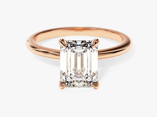 Emerald Cut Solitaire Moissanite Engagement Ring (2.00 CT)