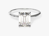 Emerald Cut Solitaire Moissanite Engagement Ring (2.00 CT)