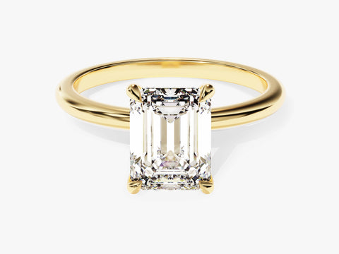 Emerald Cut Solitaire Moissanite Engagement Ring (2.00 CT)