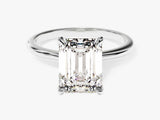 Emerald cut diamond ring, luxury jewelry, engagement ring