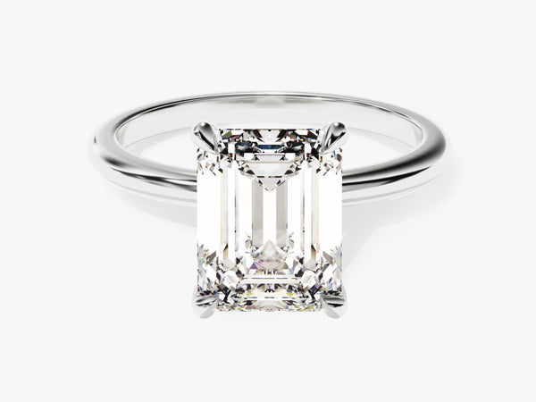 Emerald cut diamond ring, luxury jewelry, engagement ring