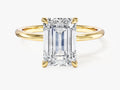 Emerald Cut Solitaire Lab Grown Diamond Engagement Ring (3.00 CT)