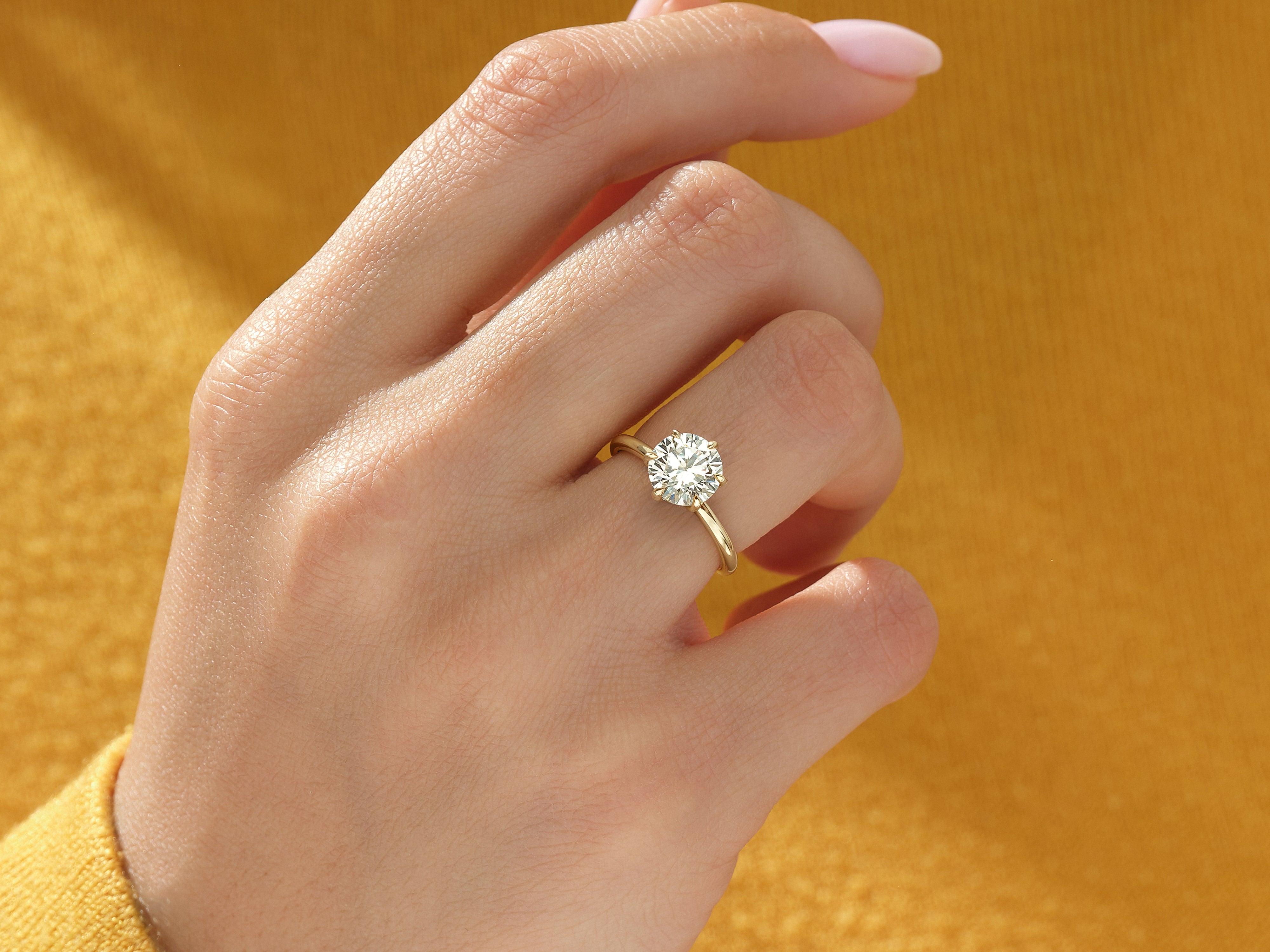 6-Prong Solitaire Round Cut Diamond Engagement Ring (1.50 CT)