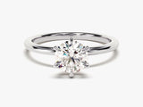 6-Prong Solitaire Round Cut Diamond Engagement Ring (1.00 CT)