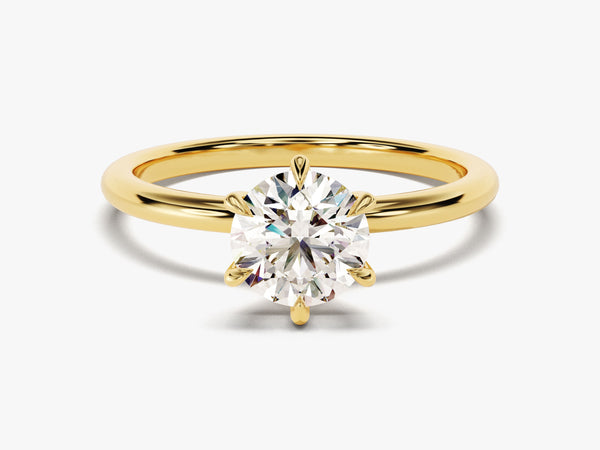 6-Prong Solitaire Round Cut Diamond Engagement Ring (1.00 CT)