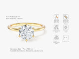 6-Prong Solitaire Round Cut Moissanite Engagement Ring (1.50 CT)