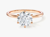 6-Prong Solitaire Round Cut Moissanite Engagement Ring (1.50 CT)