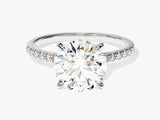 Diamond engagement ring with pave band from jewelry company