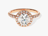 Round Cut Lab Grown Diamond Round Halo Engagement Ring (1.00 CT)