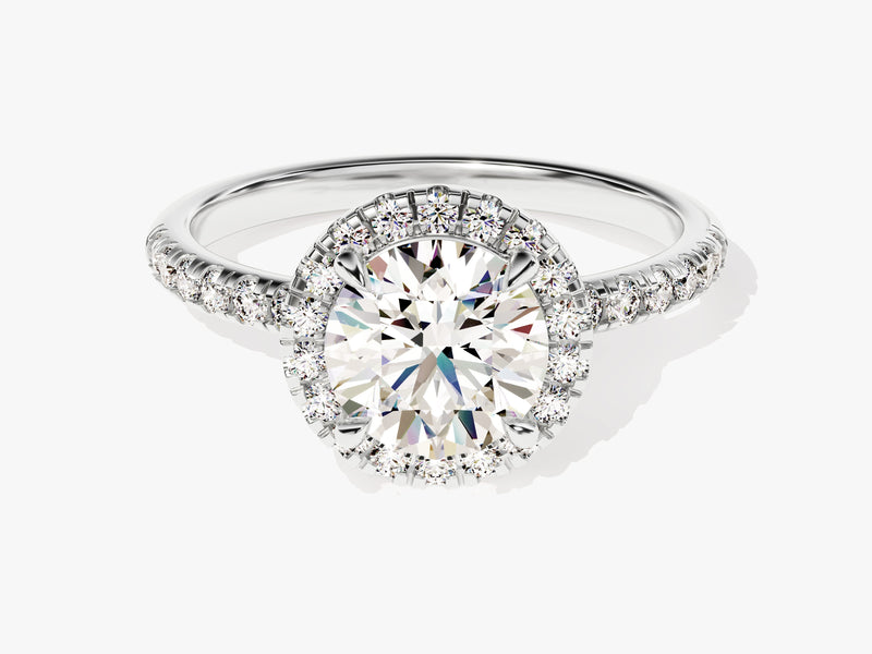 Round Cut Diamond Round Halo Engagement Ring (1.00 CT)