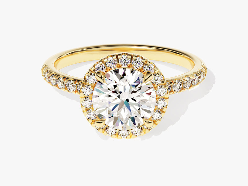 Round Cut Diamond Round Halo Engagement Ring (1.00 CT)