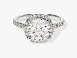 Round Cut Lab Grown Diamond Round Halo Engagement Ring (2.00 CT)