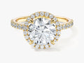 Round Cut Lab Grown Diamond Round Halo Engagement Ring (2.00 CT)