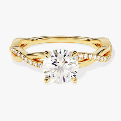 Twist Moissanite Engagement Ring (1.00 CT)