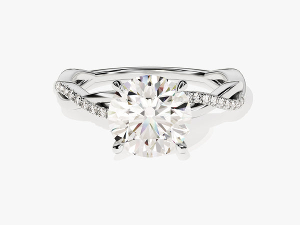 Twist Moissanite Engagement Ring (2.00 CT)