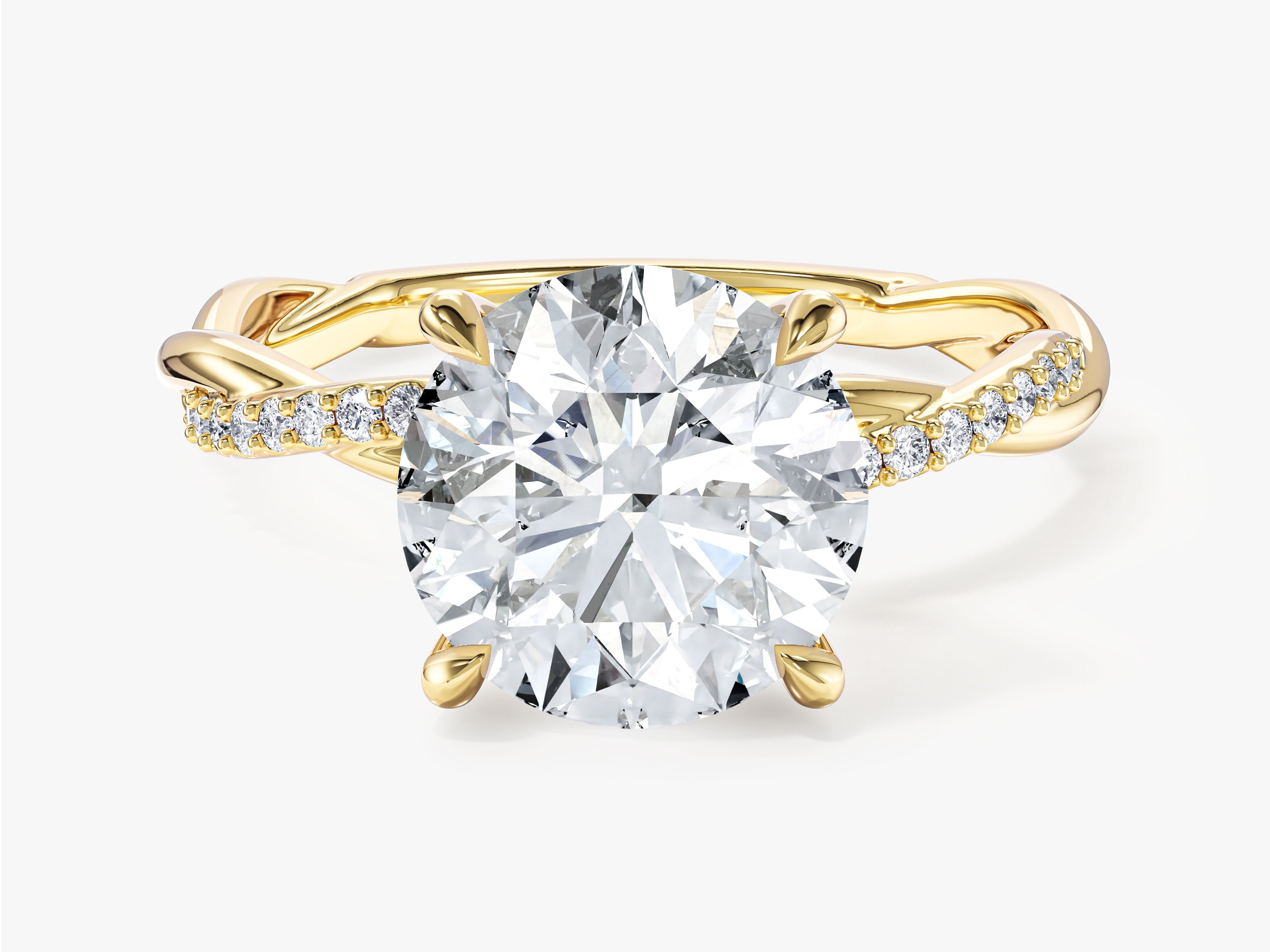 Twist Moissanite Engagement Ring (3.00 CT)