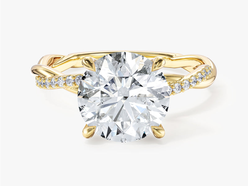 Twist Moissanite Engagement Ring (3.00 CT)