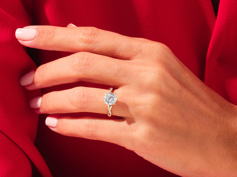 Twist Moissanite Engagement Ring (3.00 CT)
