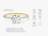 Alternating Marquise Side Stone Moissanite Engagement Ring (1.00 CT)