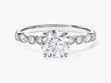 Milgrain Marquise Side Stone Moissanite Engagement Ring (1.00 CT)