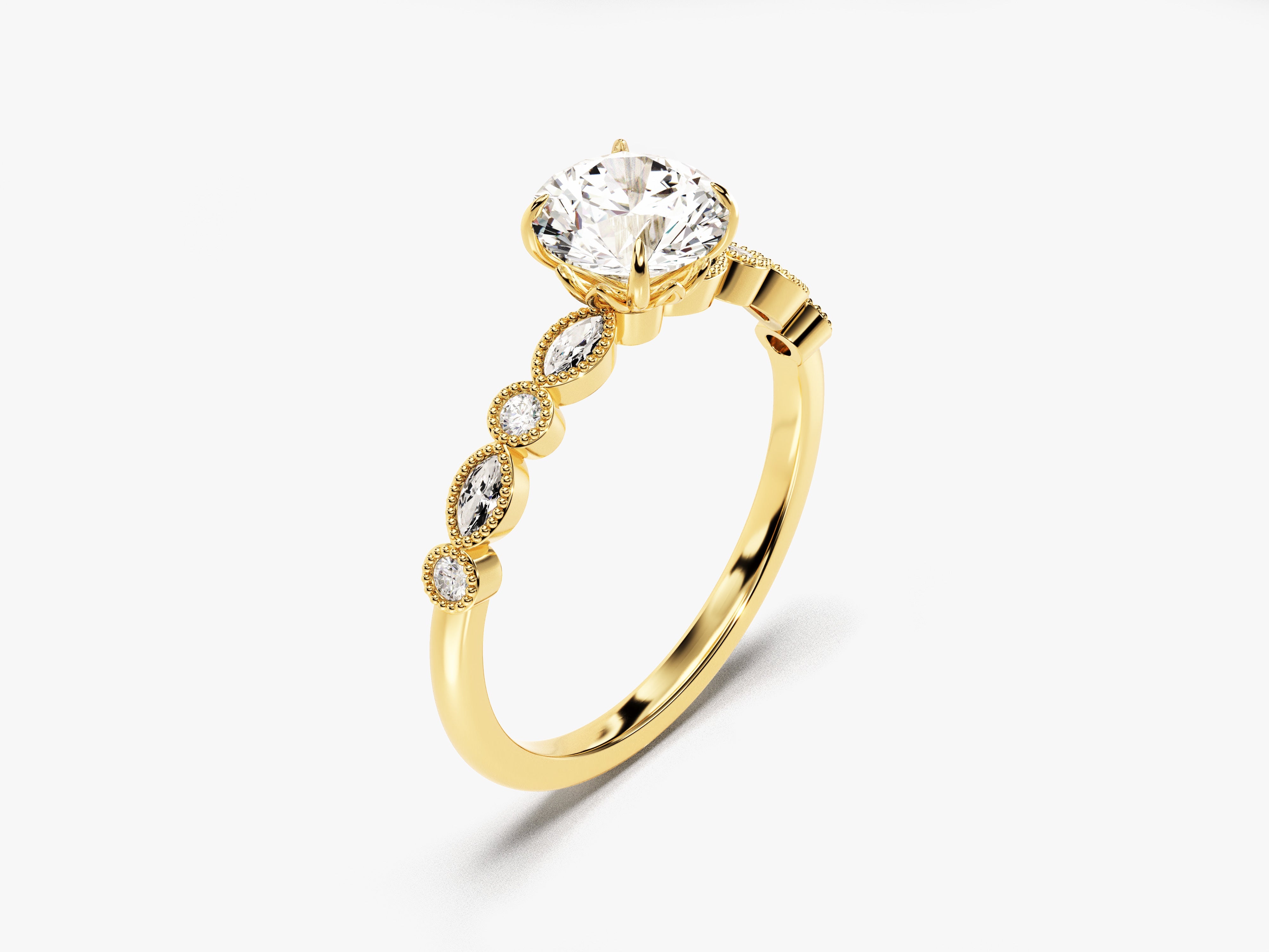 Gold ring with diamond accents, elegant jewelry for her