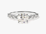 Milgrain Marquise Side Stone Diamond Engagement Ring (1.00 CT)