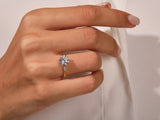 Cluster Accent Round Cut Diamond Engagement Ring (2.00 CT)