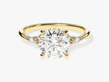 Cluster Accent Round Cut Lab Grown Diamond Engagement Ring (2.00 CT)