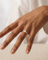 Cluster Accent Oval Cut Lab Grown Diamond Engagement Ring (1.00 CT)