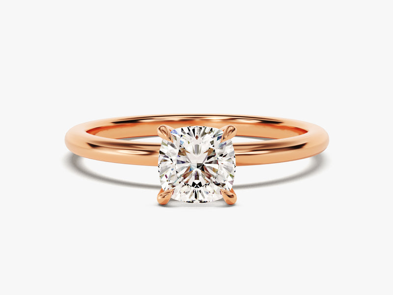 Cushion Cut Solitaire Moissanite Engagement Ring (1.00 CT)