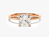 Cushion Cut Solitaire Lab Grown Diamond Engagement Ring (2.00 CT)