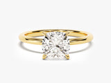 Cushion Cut Solitaire Lab Grown Diamond Engagement Ring (2.00 CT)