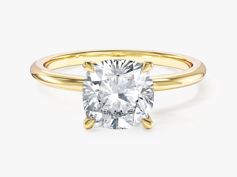 Cushion Cut Solitaire Moissanite Engagement Ring (2.00 CT)