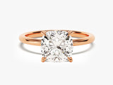 Cushion Cut Solitaire Moissanite Engagement Ring (3.00 CT)