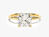 Cushion Cut Solitaire Moissanite Engagement Ring (3.00 CT)