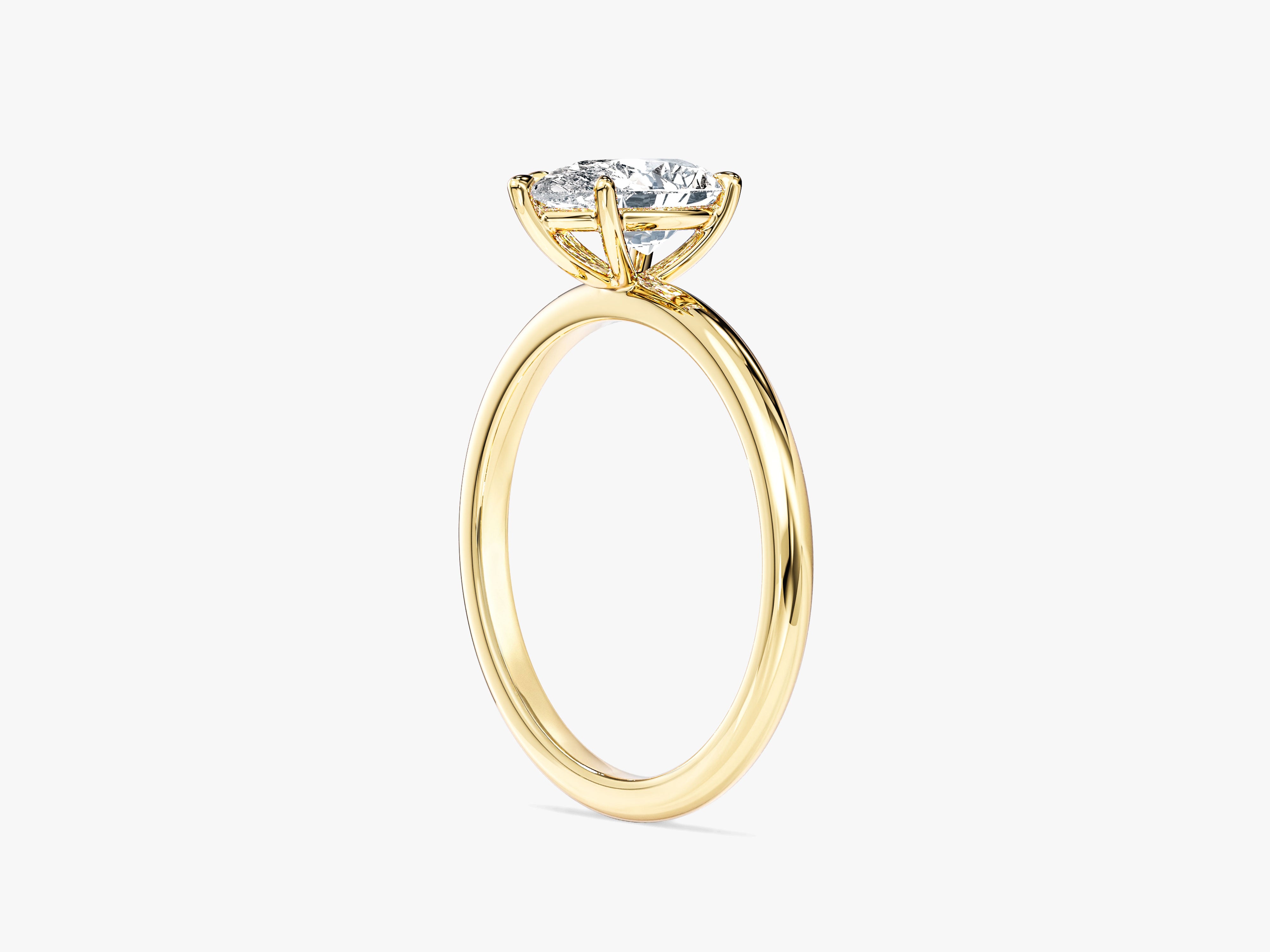 Pear Cut Solitaire Lab Grown Diamond Engagement Ring (1.00 CT)