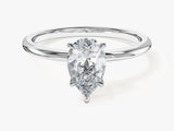 Pear Cut Solitaire Lab Grown Diamond Engagement Ring (1.00 CT)