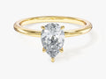 Pear Cut Solitaire Lab Grown Diamond Engagement Ring (1.00 CT)