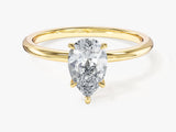 Pear Cut Solitaire Lab Grown Diamond Engagement Ring (1.00 CT)