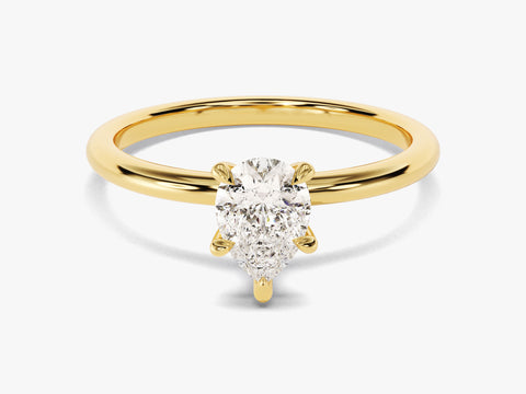 Pear Cut Solitaire Moissanite Engagement Ring (1.00 CT)