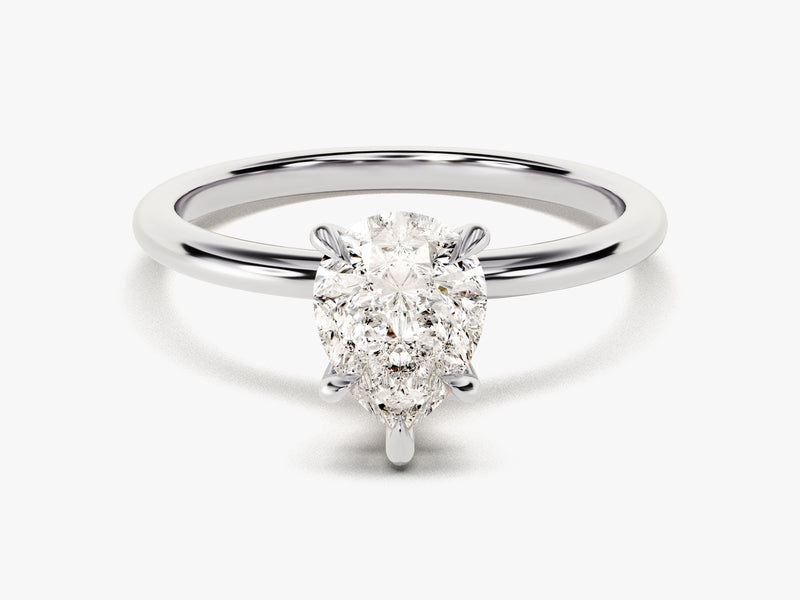 Pear Cut Solitaire Lab Grown Diamond Engagement Ring (1.50 CT)