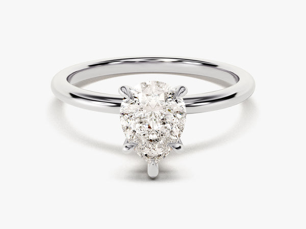 Pear Cut Solitaire Moissanite Engagement Ring (1.50 CT)